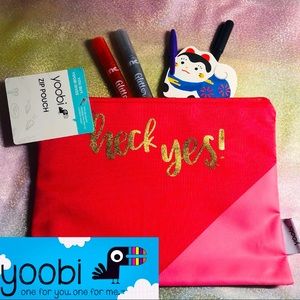 NWT Yoobi Zipper Pouch pencil case universal